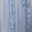 Elegant Sky Blue Evening Dresses  2017 A-Line / Princess Floor-Length / Long Cascading Ruffles Scoop Neck 1/2 Sleeves Backless Lace Appliques Sash Pierced Formal Dresses