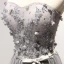 Fine Grå Selskapskjoler 2017 Prinsesse Lange Gripende Ruffles Kjæreste Uten Ermer Ryggløse Krystall Beading Perle Rhinestone Appliques Blomst Formelle Kjoler