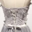Fine Grå Selskapskjoler 2017 Prinsesse Lange Gripende Ruffles Kjæreste Uten Ermer Ryggløse Krystall Beading Perle Rhinestone Appliques Blomst Formelle Kjoler