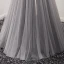 Fine Grå Selskapskjoler 2017 Prinsesse Lange Gripende Ruffles Kjæreste Uten Ermer Ryggløse Krystall Beading Perle Rhinestone Appliques Blomst Formelle Kjoler