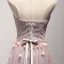 Fine Perle Rosa Selskapskjoler 2017 Prinsesse Lange Gripende Ruffles Kjæreste Uten Ermer Ryggløse Perle Beading Appliques Blomst Formelle Kjoler