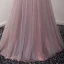 Fine Perle Rosa Selskapskjoler 2017 Prinsesse Lange Gripende Ruffles Kjæreste Uten Ermer Ryggløse Perle Beading Appliques Blomst Formelle Kjoler