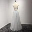 Chic / Beautiful Sky Blue Evening Dresses  2017 A-Line / Princess Floor-Length / Long Cascading Ruffles Strapless Sleeveless Backless Rhinestone Beading Crystal Appliques Flower Formal Dresses
