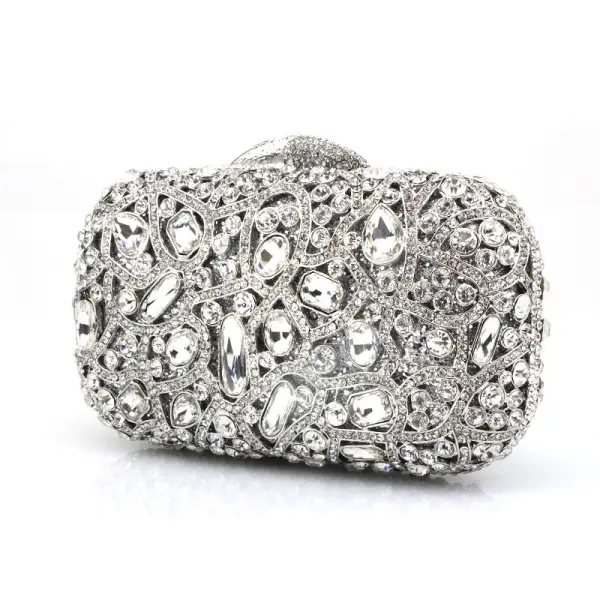 Luxury / Gorgeous Multi-Colors Clutch Bags Beading Crystal Glitter Rhinestone Metal Cocktail Party Evening Party Accessories 2019