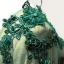 Classic Dark Green Evening Dresses  2017 A-Line / Princess Floor-Length / Long Cascading Ruffles Scoop Neck 3/4 Sleeve Backless Lace Appliques Rhinestone Beading Crystal Pearl Pierced Formal Dresses