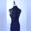 Vintage / Retro Royal Blue See-through Evening Dresses  2018 Trumpet / Mermaid High Neck Sleeveless Beading Pierced Sweep Train Ruffle Formal Dresses