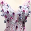 Chic / Beautiful Blushing Pink Evening Dresses  2017 A-Line / Princess Floor-Length / Long Cascading Ruffles V-Neck Sleeveless Backless Beading Crystal Sequins Appliques Flower Pierced Formal Dresses