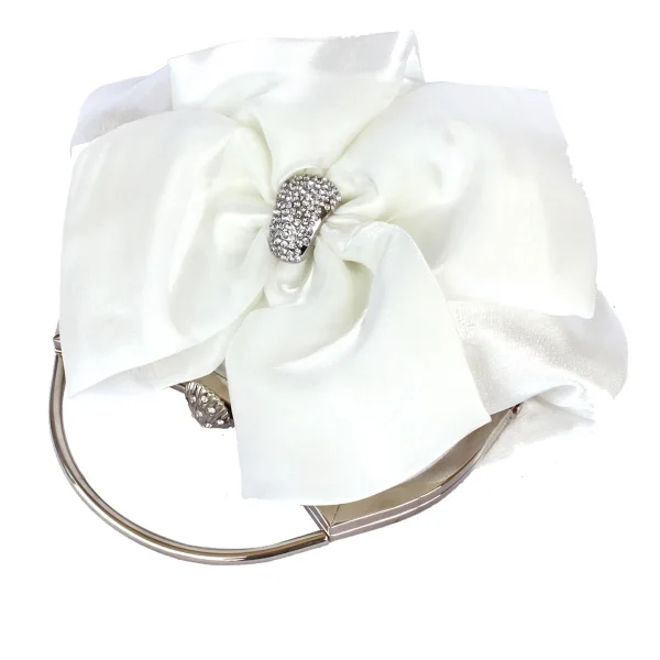 Fée Des Fleurs Blanche Pochette Perlage Fleur Faux Diamant Velour Mariage Accessorize 2019