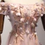 Chic / Beautiful Pearl Pink Evening Dresses  2017 A-Line / Princess Floor-Length / Long Cascading Ruffles Off-The-Shoulder Short Sleeve Backless Beading Sequins Appliques Flower Formal Dresses