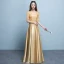 Chic / Beautiful Jade Green Bridesmaid Dresses 2018 A-Line / Princess Scoop Neck 1/2 Sleeves Sash Sequins Floor-Length / Long Ruffle Backless Wedding Party Dresses