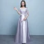 Chic / Beautiful Jade Green Bridesmaid Dresses 2018 A-Line / Princess Scoop Neck 1/2 Sleeves Sash Sequins Floor-Length / Long Ruffle Backless Wedding Party Dresses