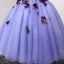 Chic / Beautiful Lilac Cocktail Dresses 2017 Cascading Ruffles Short Ball Gown V-Neck Shoulders Sleeveless Backless Beading Crystal Appliques Flower Formal Dresses