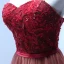 Fine Rød Selskapskjoler 2017 Prinsesse Lange Gripende Ruffles Kjæreste Uten Ermer Ryggløse Beading Paljetter Blonder Appliques Sash Formelle Kjoler