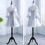 Chic / Beautiful Grey Pierced Bridesmaid Dresses 2018 A-Line / Princess Scoop Neck Long Sleeve Appliques Lace Sash Ruffle Backless Wedding Party Dresses