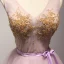 Chic / Belle Lavande Perle Rose Robe De Fete 2017 Volants en Cascade Courte Robe Boule V-Cou épaules Sans Manches Dos Nu Perlage Paillettes Cristal En Dentelle Appliques Ceinture Robe De Ceremonie