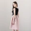 Modest / Simple Black Blushing Pink Homecoming Graduation Dresses 2018 A-Line / Princess Amazing / Unique V-Neck Sleeveless Bow Sash Knee-Length Ruffle Backless Formal Dresses