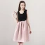 Modest / Simple Black Blushing Pink Homecoming Graduation Dresses 2018 A-Line / Princess Amazing / Unique V-Neck Sleeveless Bow Sash Knee-Length Ruffle Backless Formal Dresses