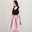 Modest / Simple Black Blushing Pink Homecoming Graduation Dresses 2018 A-Line / Princess Amazing / Unique V-Neck Sleeveless Bow Sash Knee-Length Ruffle Backless Formal Dresses