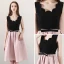 Modest / Simple Black Blushing Pink Homecoming Graduation Dresses 2018 A-Line / Princess Amazing / Unique V-Neck Sleeveless Bow Sash Knee-Length Ruffle Backless Formal Dresses