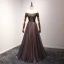 Élégant Noire Robe De Soirée 2017 Princesse Longue Volants en Cascade De l'épaule Manches Courtes Dos Nu Perlage Cristal Métal Ceinture Robe De Ceremonie