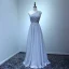 Simple Gris Robe De Soirée 2017 Princesse Longue Volants en Cascade Une épaule Sans Manches Dos Nu Faux Diamant Ceinture Glitter Robe De Ceremonie