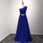 Simple Gris Robe De Soirée 2017 Princesse Longue Volants en Cascade Une épaule Sans Manches Dos Nu Faux Diamant Ceinture Glitter Robe De Ceremonie