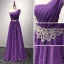 Simple Gris Robe De Soirée 2017 Princesse Longue Volants en Cascade Une épaule Sans Manches Dos Nu Faux Diamant Ceinture Glitter Robe De Ceremonie