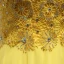 Moderne / Mode Jaune Robe De Soirée 2017 Princesse Train De Balayage Volants en Cascade Encolure Dégagée Sans Manches Dos Nu En Dentelle Appliques Percé Robe De Ceremonie