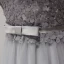 Chic / Belle Gris Robe De Soirée 2017 Princesse Longue Volants en Cascade Une épaule Sans Manches Dos Nu Noeud Ceinture Perle Appliques Fleur Faux Diamant Percé Robe De Ceremonie
