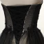 Chic / Belle Bleu Ciel Champagne Robe De Soirée 2017 Princesse Bustier Sans Manches Perlage Faux Diamant Appliques En Dentelle Tribunal Train Volants Dos Nu Robe De Ceremonie