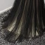 Chic / Belle Bleu Ciel Champagne Robe De Soirée 2017 Princesse Bustier Sans Manches Perlage Faux Diamant Appliques En Dentelle Tribunal Train Volants Dos Nu Robe De Ceremonie