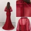 Bling Bling Bordeaux Transparentes Robe De Soirée 2018 Princesse Col Haut Manches Longues Perlage Noeud Ceinture Tribunal Train Robe De Ceremonie