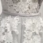 Chic / Beautiful Grey Bridesmaid Dresses 2017 A-Line / Princess Scoop Neck Sleeveless Appliques Lace Sash Glitter Tulle Ruffle Floor-Length / Long Backless Wedding Party Dresses