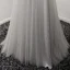 Luxury / Gorgeous Grey Evening Dresses  2017 A-Line / Princess Off-The-Shoulder Short Sleeve Beading Crystal Appliques Lace Pearl Rhinestone Tassel Floor-Length / Long Ruffle Backless Formal Dresses
