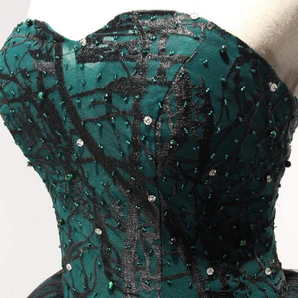 Fine Mørk Grønn Cocktailkjoler 2017 Ballkjole Kjæreste Uten Ermer Appliques Blonder Beading Perle Rhinestone Korte Buste Ryggløse Formelle Kjoler