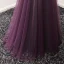 Chic / Beautiful Grape Evening Dresses  2017 A-Line / Princess Scoop Neck Sleeveless Appliques Flower Beading Pearl Floor-Length / Long Ruffle Backless Pierced Formal Dresses