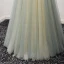 Chic / Beautiful Sage Green Champagne Evening Dresses  2017 A-Line / Princess V-Neck Sleeveless Beading Crystal Appliques Lace Flower Floor-Length / Long Ruffle Backless Formal Dresses