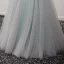 Chic / Beautiful Grey Sky Blue Evening Dresses  2017 A-Line / Princess V-Neck Sleeveless Beading Crystal Appliques Lace Flower Floor-Length / Long Ruffle Backless Formal Dresses