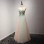 Fine Perle Rosa Blå Selskapskjoler 2017 Prinsesse Kjæreste Uten Ermer Paljetter Appliques Blomst Beading Krystall Lange Buste Ryggløse Formelle Kjoler