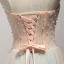 Fine Perle Rosa Blå Selskapskjoler 2017 Prinsesse Kjæreste Uten Ermer Paljetter Appliques Blomst Beading Krystall Lange Buste Ryggløse Formelle Kjoler