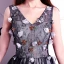 Chic / Beautiful Black Prom Dresses 2018 A-Line / Princess V-Neck Sleeveless Appliques Flower Beading Floor-Length / Long Ruffle Backless Formal Dresses