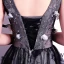 Chic / Beautiful Black Prom Dresses 2018 A-Line / Princess V-Neck Sleeveless Appliques Flower Beading Floor-Length / Long Ruffle Backless Formal Dresses