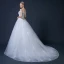 Erschwinglich Weiß Brautkleider 2018 Ballkleid Off Shoulder Kurze Ärmel Rückenfreies Perlenstickerei Applikationen Mit Spitze Glanz Tülle Rüschen Kapelle-Schleppe