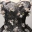 Fine Svart Festkjoler 2017 Ballkjole Kjæreste Uten Ermer Appliques Blomst Beading Krystall Paljetter Korte Buste Ryggløse Formelle Kjoler