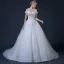 Erschwinglich Weiß Brautkleider 2018 Ballkleid Off Shoulder Kurze Ärmel Rückenfreies Perlenstickerei Applikationen Mit Spitze Glanz Tülle Rüschen Kapelle-Schleppe