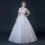 Abordable Blanche Transparentes Robe De Mariée Avec Châle 2018 Robe Boule Encolure Dégagée Dos Nu Appliques Percé En Dentelle Perlage Volants Longue