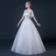 Abordable Blanche Transparentes Robe De Mariée Avec Châle 2018 Robe Boule Encolure Dégagée Dos Nu Appliques Percé En Dentelle Perlage Volants Longue