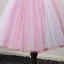 Chic / Belle Rougissant Rose Robe De Fete 2017 Robe Boule V-Cou Sans Manches Appliques En Dentelle Fleur Perlage Cristal Paillettes Courte Volants Dos Nu Robe De Ceremonie