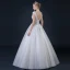 Affordable Ivory Wedding Dresses 2018 A-Line / Princess V-Neck Sleeveless Backless Appliques Lace Beading Ruffle Floor-Length / Long