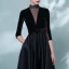 Elegant Evening Dresses  2018 A-Line / Princess Sash Pierced High Neck Backless 1/2 Sleeves Floor-Length / Long Formal Dresses